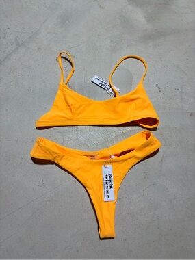 Bright swimwear NWT Women's Yellow Bikini Set Small